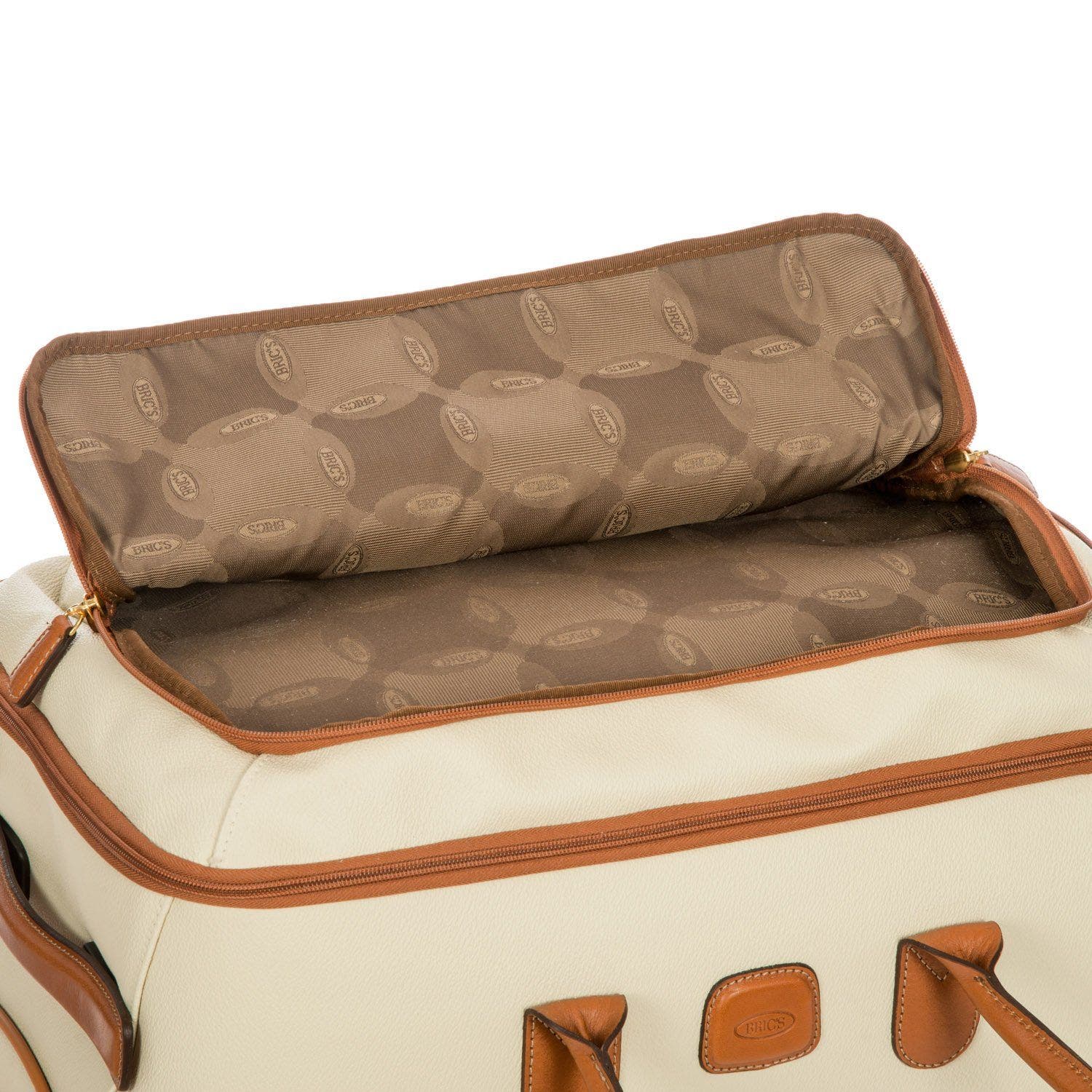 Firenze Softside 21" Carry On Rolling Duffle, Alternate, color, Cream