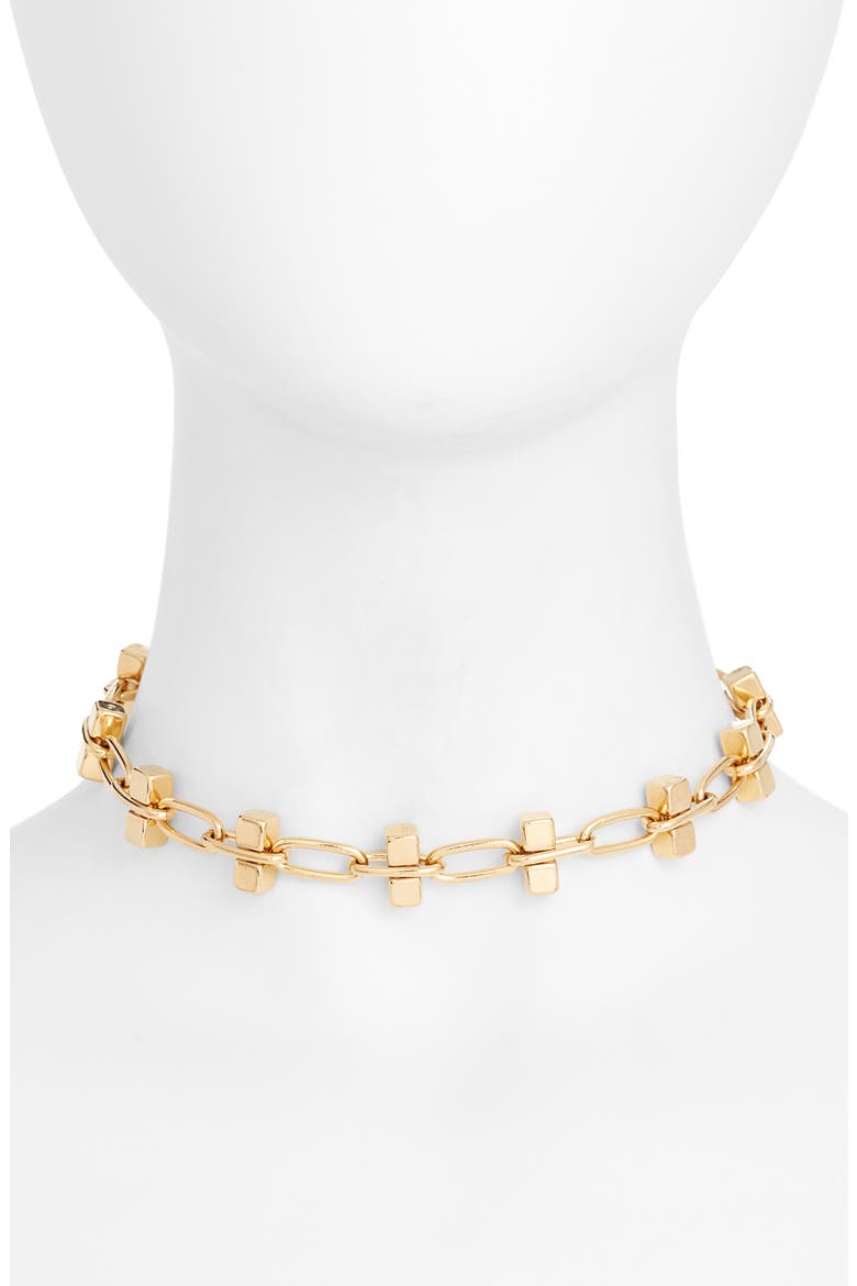 Arcadia Choker Necklace, Main, color, GOLD
