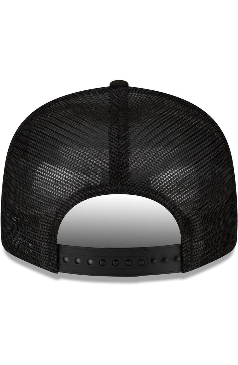 New Era Men's New Era White/Black Denver Broncos Landscape Trucker 9FIFTY Snapback Hat, Alternate, color,