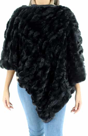 La Fiorentina Faux Fur Poncho