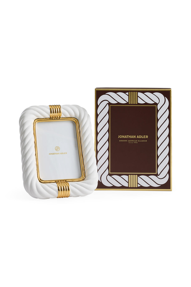 Geneva Picture Frame, Alternate, color, White / Gold