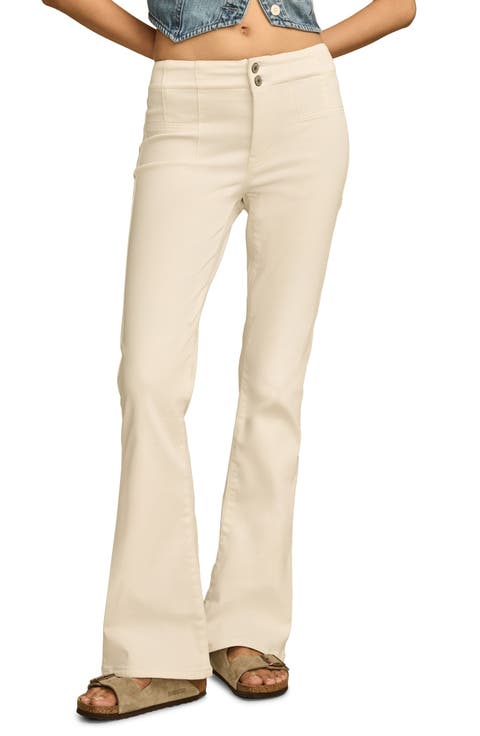 Stevie High Waist Flare Jeans (Bright White)
