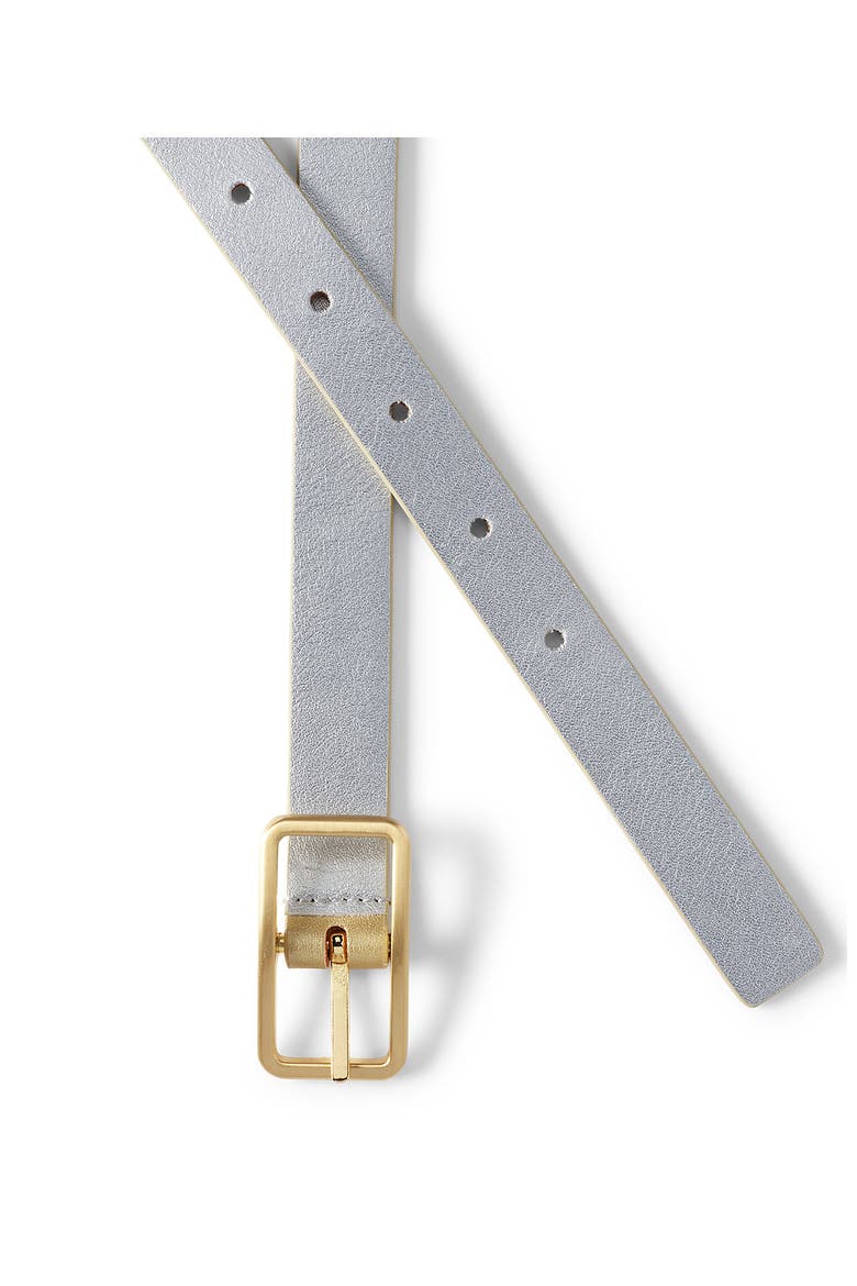 Reversible Skinny Belt, Alternate, color, Light Gold/Silver