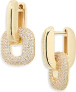 Panacea Pave Link Drop Earrings