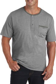 Harbor Bay by DXL Big & Tall Slub Henley Shirt