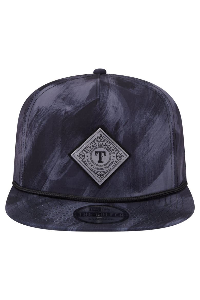 Men's New Era Navy Texas Rangers Printed Golfer Snapback Hat, Alternate, color, Navy