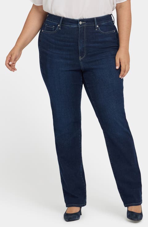 Marilyn High Waist Straight Leg Jeans (Plus)