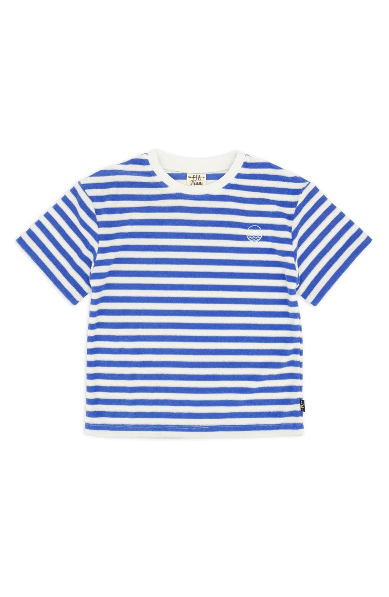 Feather 4 Arrow Kids' Hang Around Stripe Terry T-Shirt, Main, color, Marina Blue