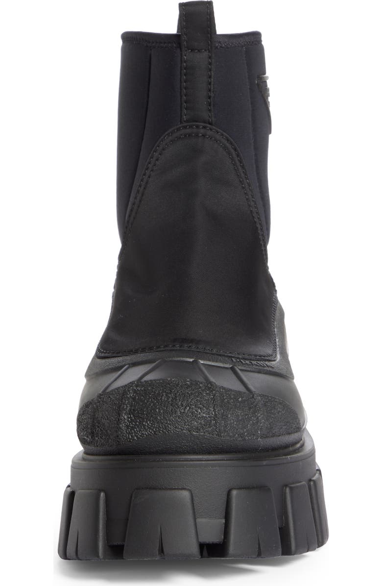 Prada Logo Monolith Duck Boot, Alternate, color,