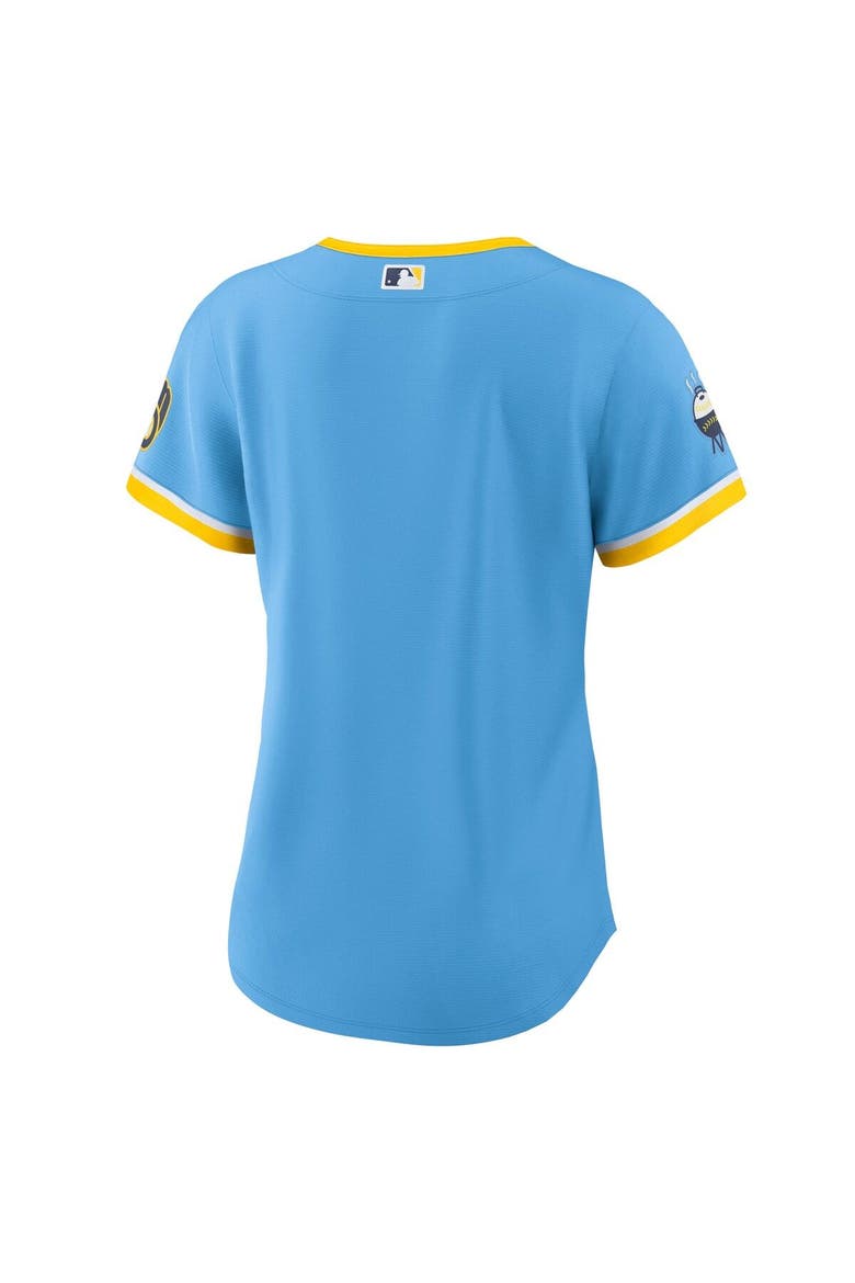 Women's Nike Powder Blue Milwaukee Brewers City Connect Replica Team Jersey, Alternate, color, Powder Blue