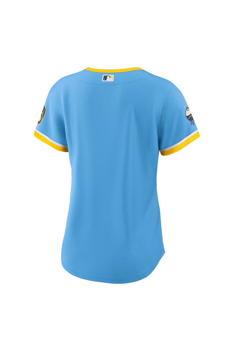 Nike Women's Nike Powder Blue Milwaukee Brewers City Connect Replica Team Jersey, Alternate, color, Powder Blue