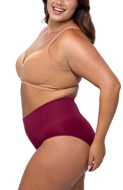Underoutfit Smoothing At Waist Brief In Burgundy
