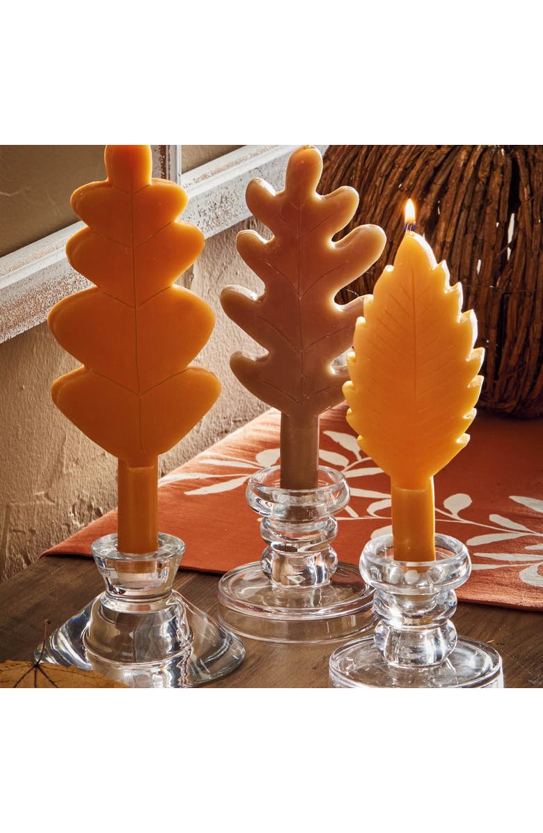 tag Fall Leaf Taper Candles Multicolor Thanksgiving Decor, Alternate, color, Multicolored