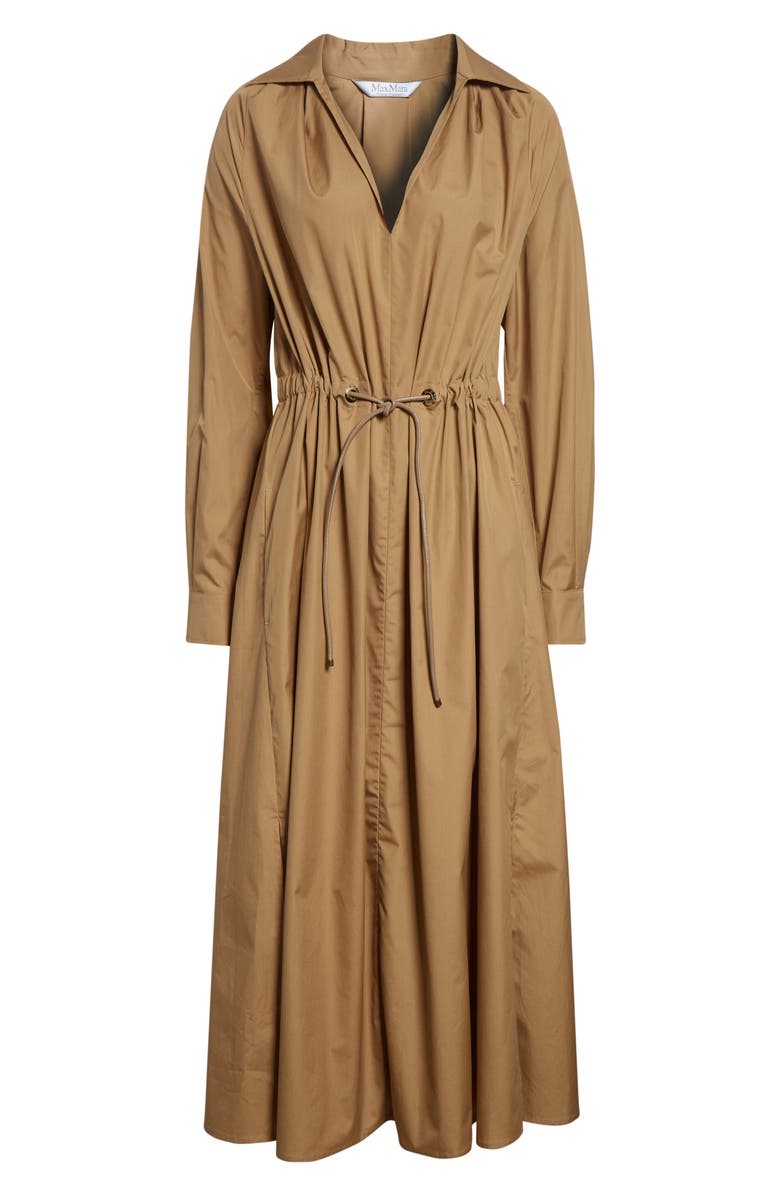 Max Mara Ottelia Long Sleeve Maxi Shirtdress, Alternate, color, Desert
