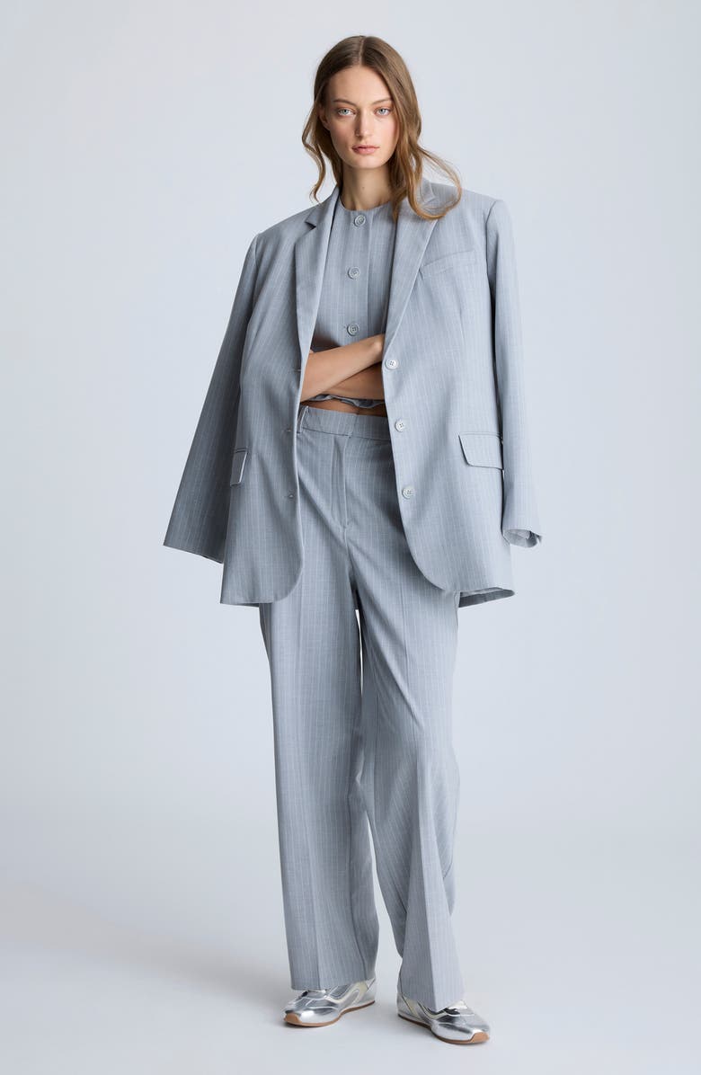 Kenneth Cole Oversize Pinstripe Boyfriend Blazer, Alternate, color, 