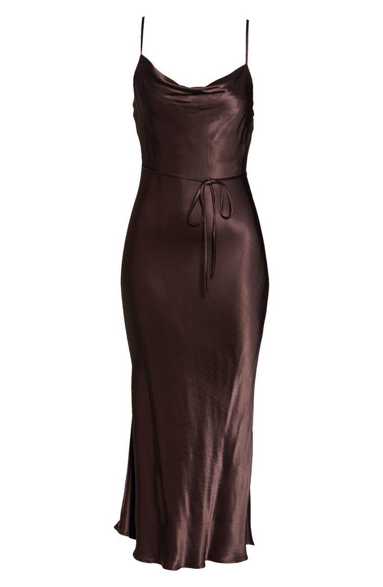 Shona Joy Cowl Neck Midi Slipdress, Alternate, color, 