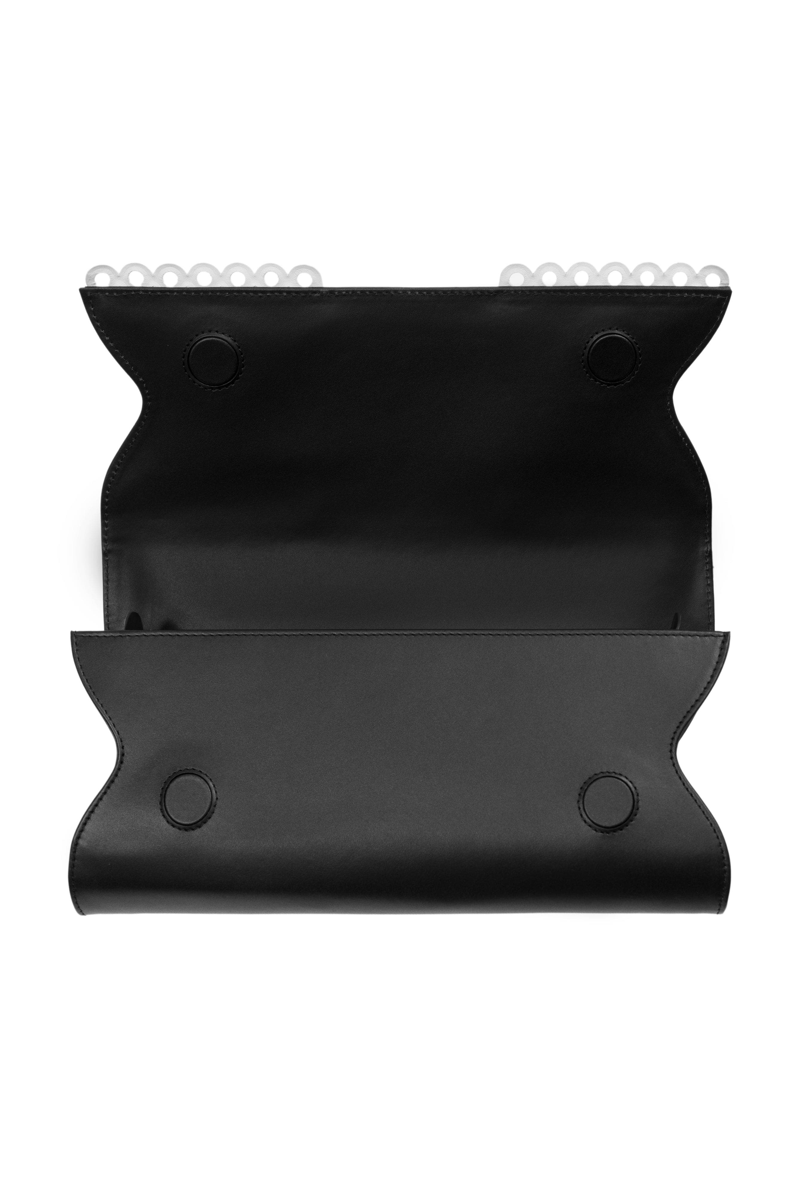 PERRIN PARIS Le Corset Perforé Clutch, Alternate, color, Black