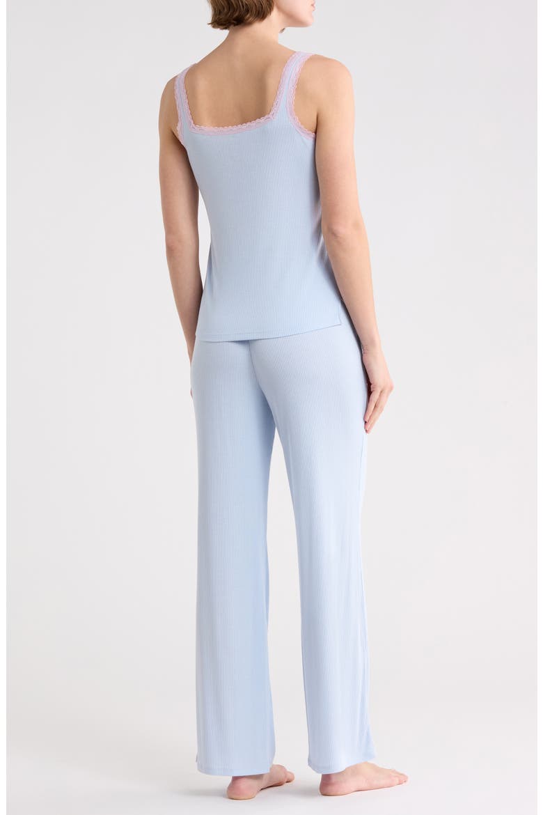 Revival Rib Pajamas, Alternate, color, MOONBEAM