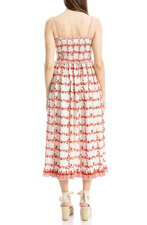 Max Studio Ruffle Printed Midi Sundress In Multi