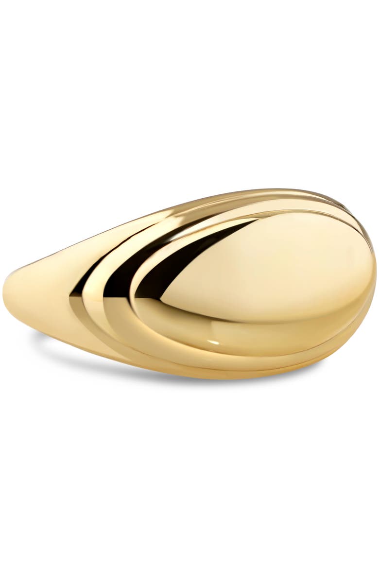 DEVATA Contour-lined Dome Ring in Gold Plated Sterling Silver, Main, color, Yellow Gold