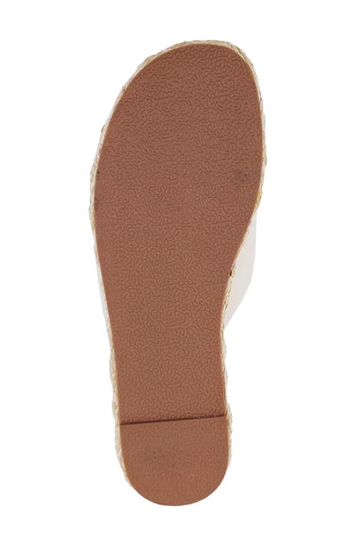 Shushop Lizzie Jute Platform Slide Sandal In White