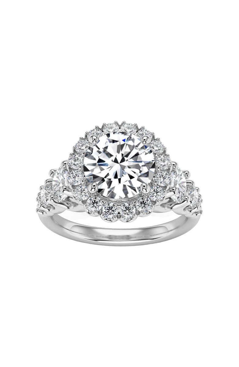 Bliss Diamond 5Ct Halo Round Brilliant Cut Diamond Engagement Ring Lab Grown in 14k Gold, Main, color, 