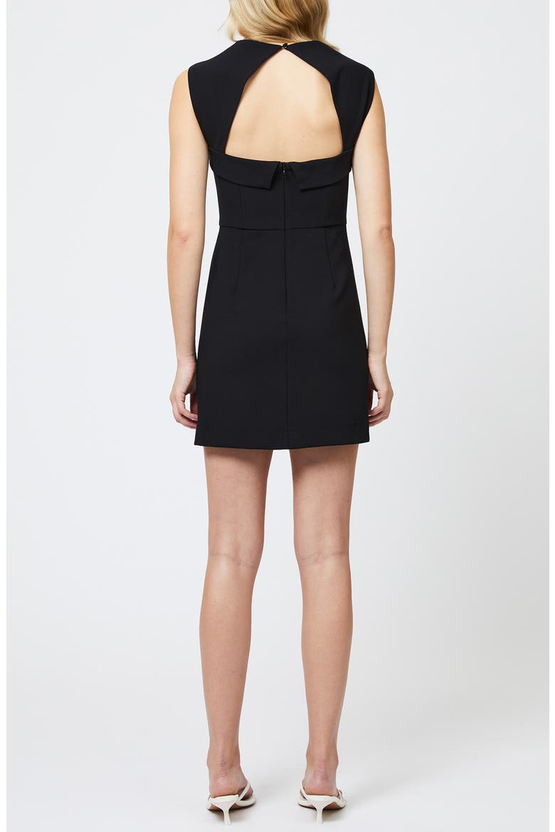 Whisper Square Neck Minidress, Alternate, color, BLACK