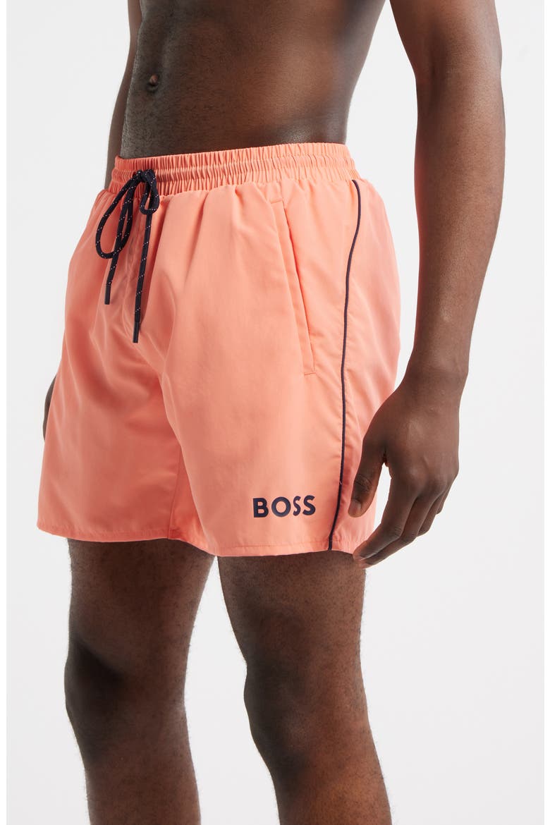 Starfish Volley Swim Trunks, Alternate, color, BRIGHT PINK