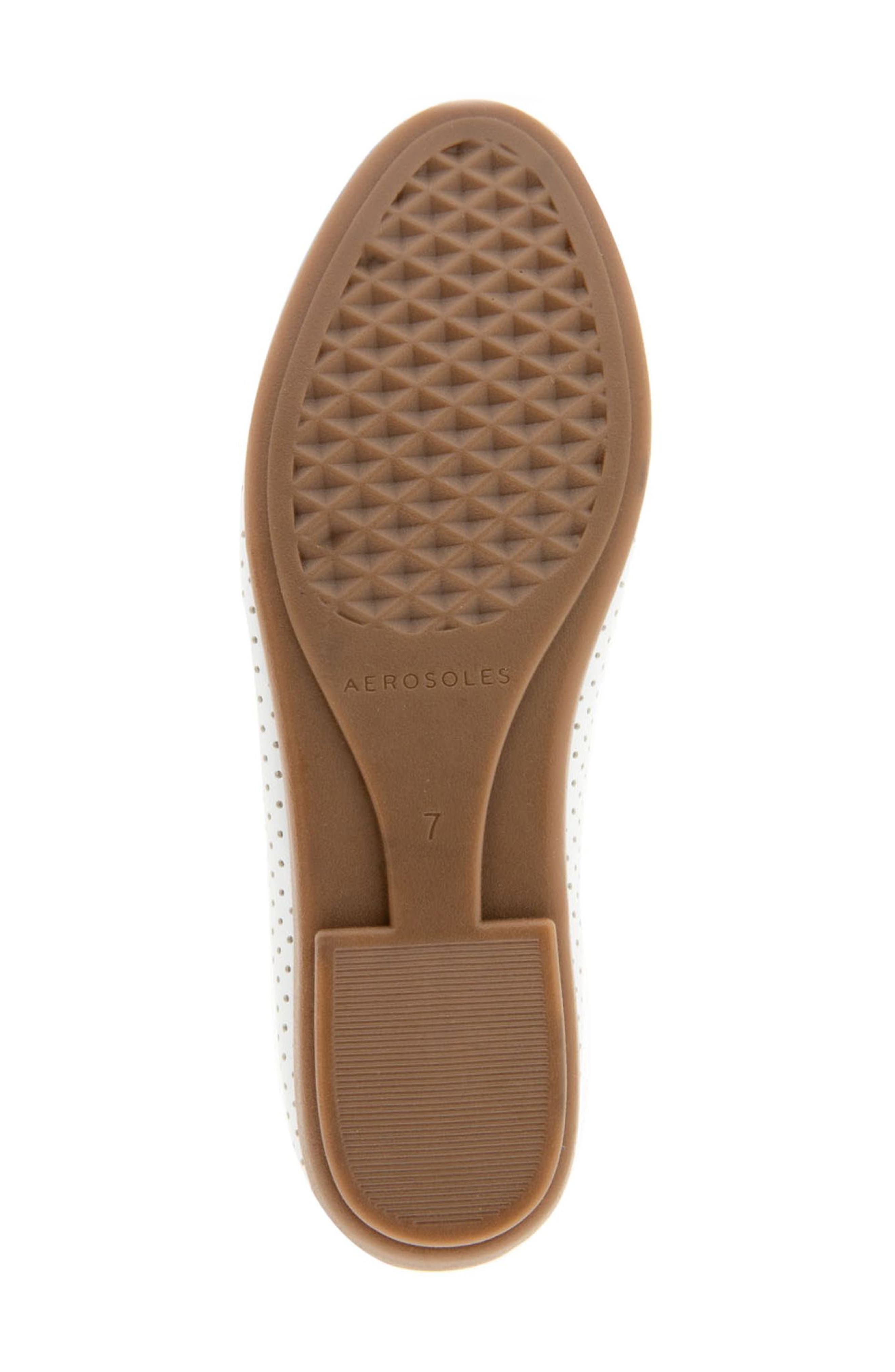 Homebet Ballet Flat, Alternate, color, WHITE PERFORATED
