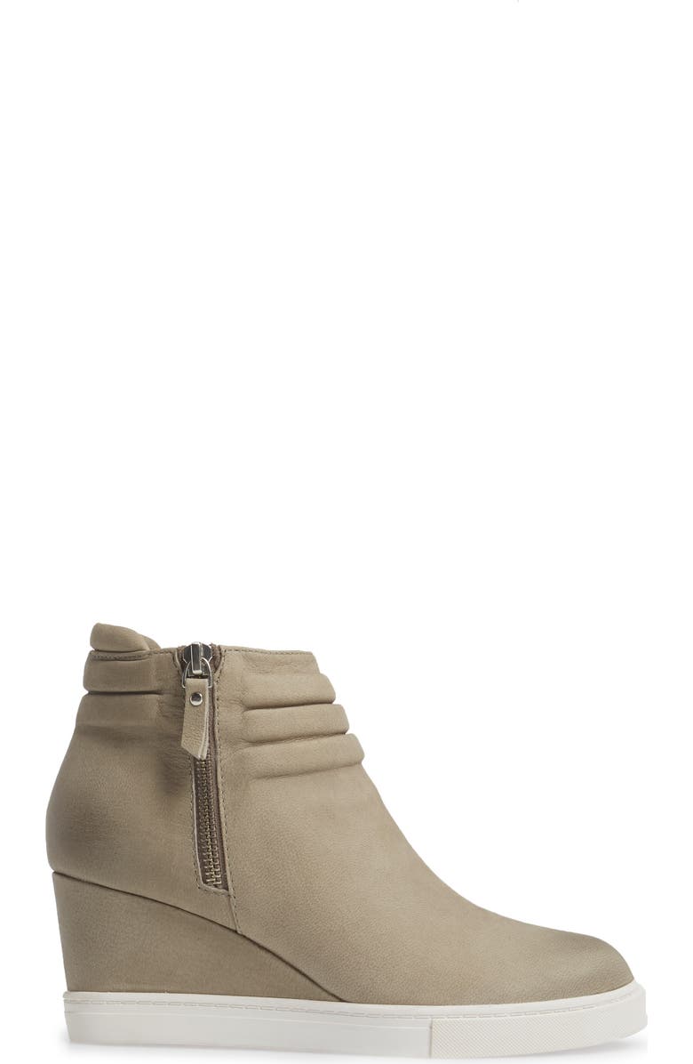 Linea Paolo Frieda Wedge Bootie, Alternate, color, Dark Grey Leather