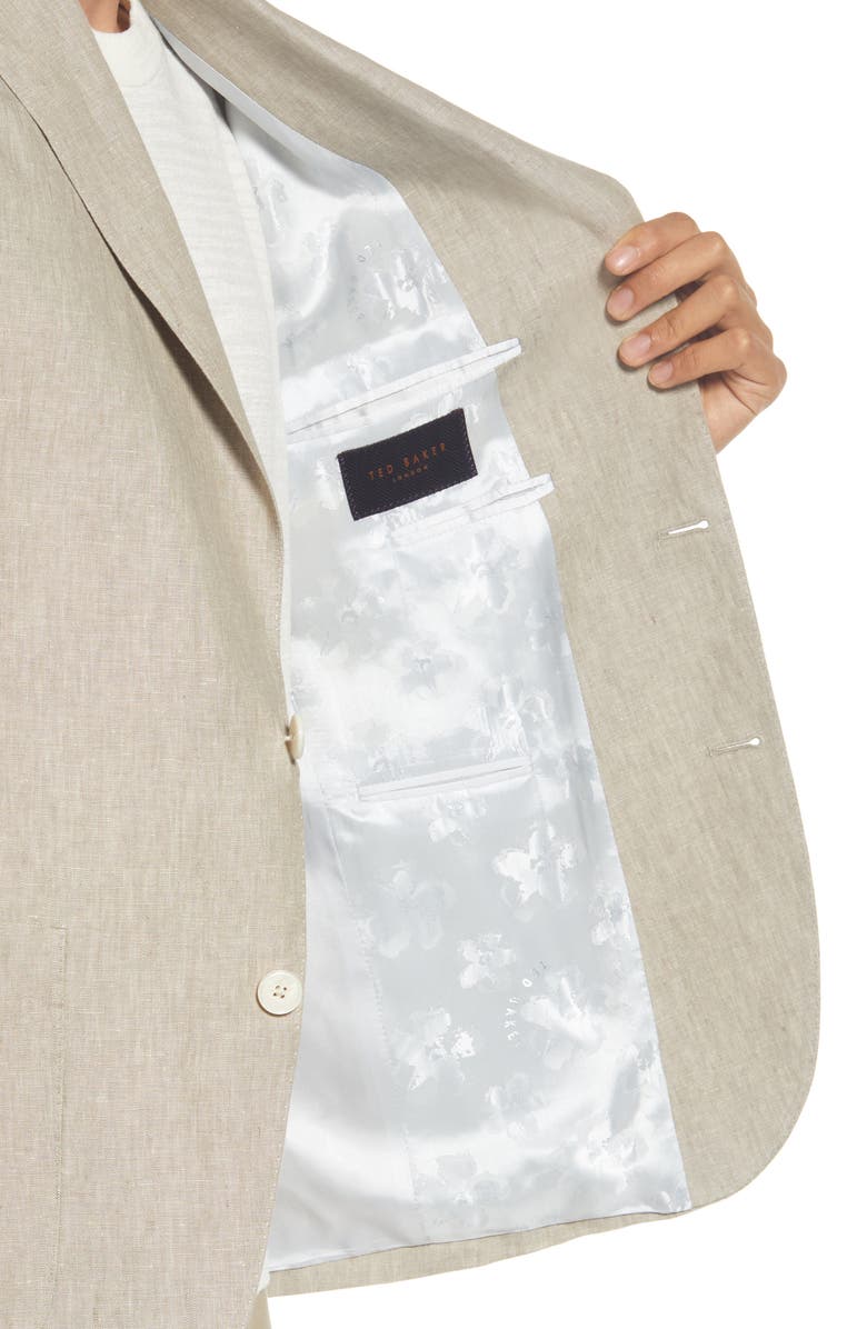 Ted Baker London Tom Trim Fit Solid Linen Blazer, Alternate, color, 