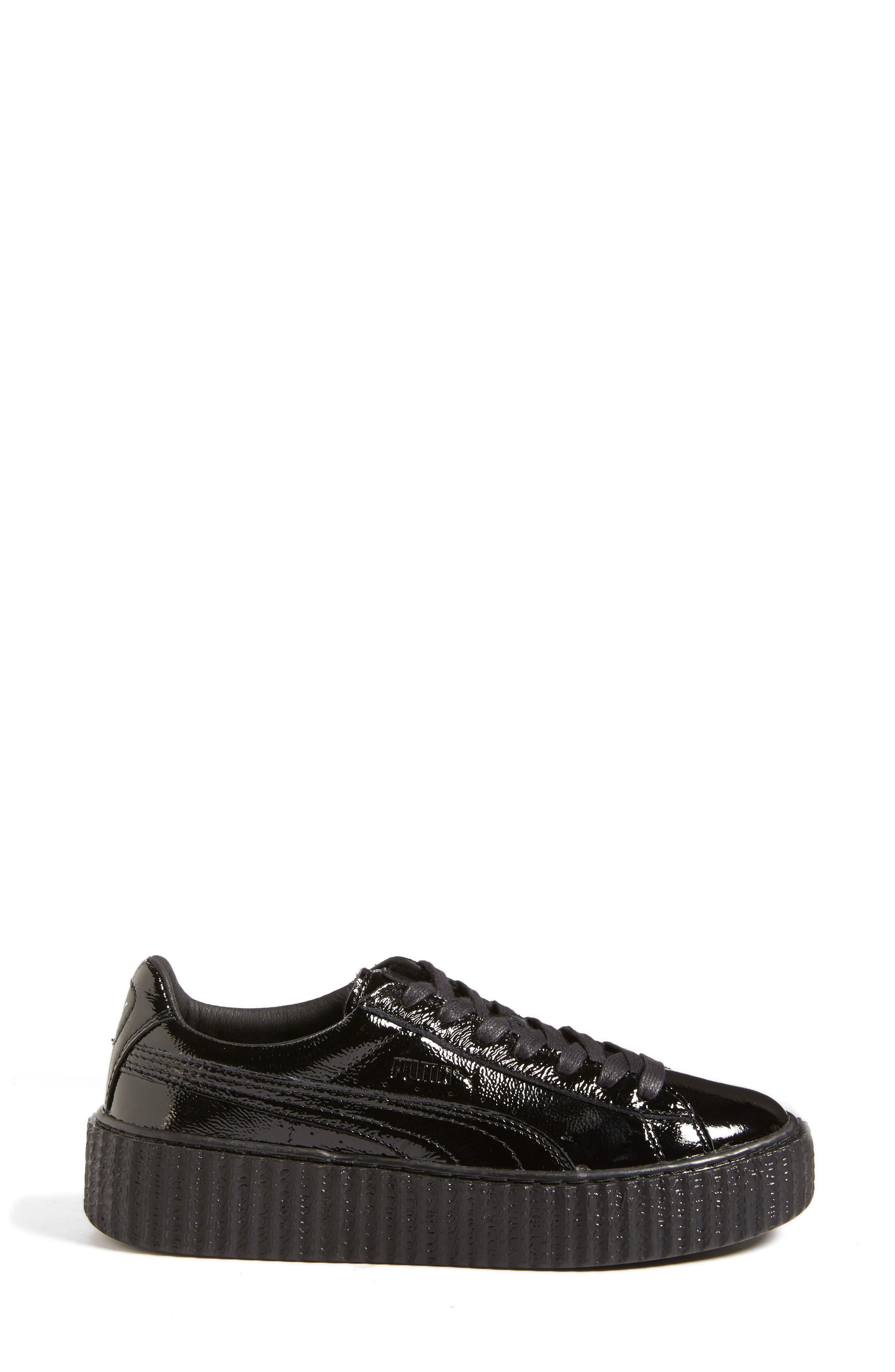 FENTY PUMA by Rihanna Creeper Sneaker, Alternate, color, BLACK PATENT LEATHER