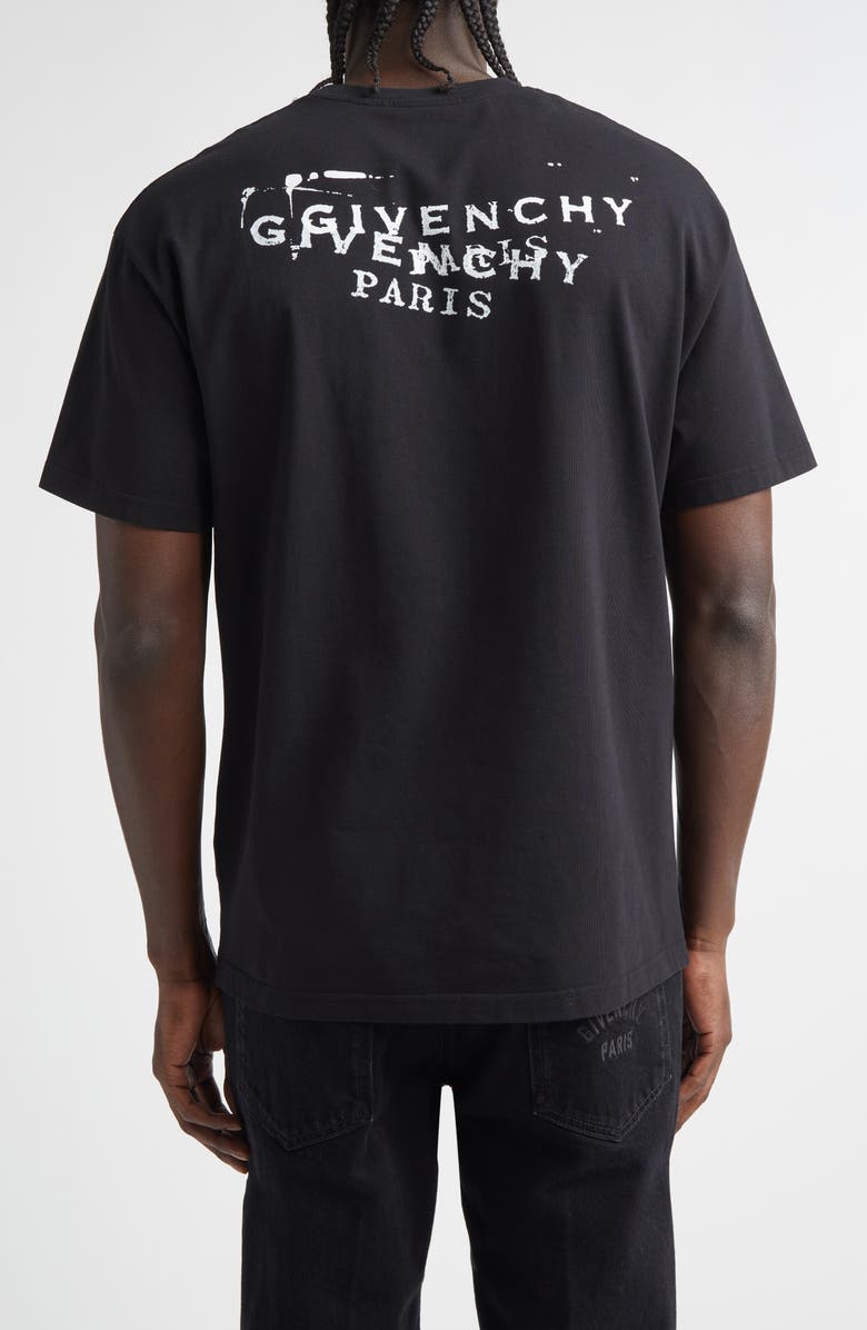 Givenchy Stamp Logo Regular Fit Graphic T-Shirt, Alternate, color, Black