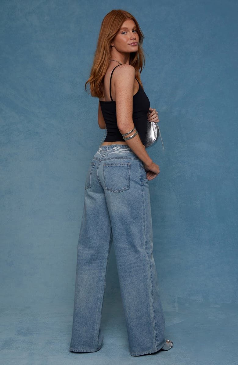 PacSun Casey Low Rise Baggy Pants, Alternate, color, Medium Indigo