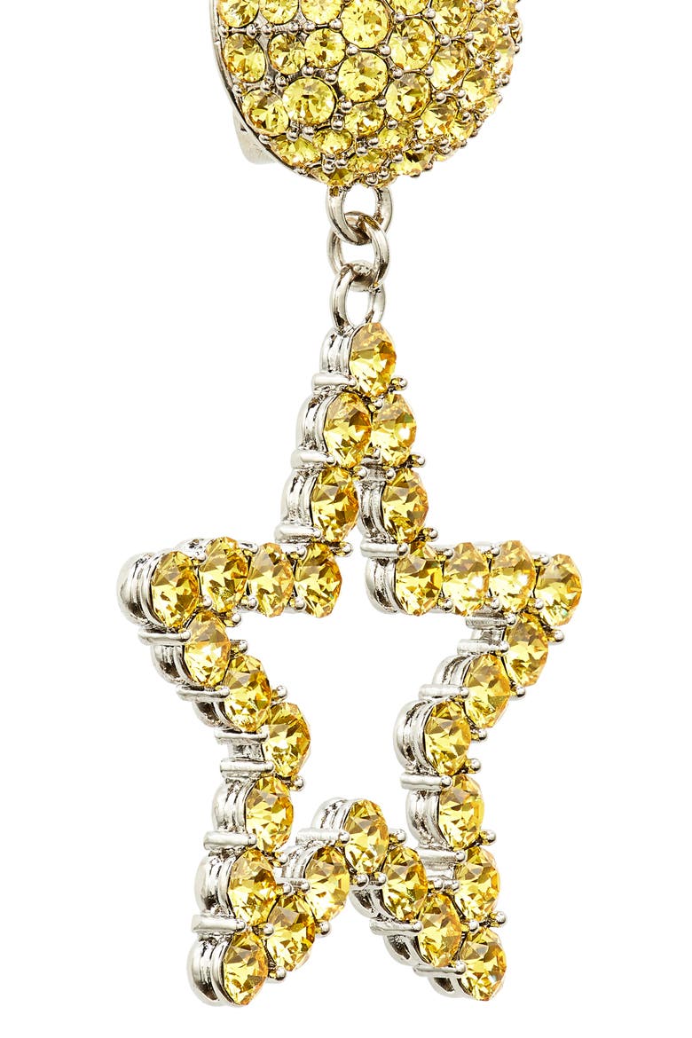 Star Drop Clip-On Earrings, Alternate, color, YELLOW