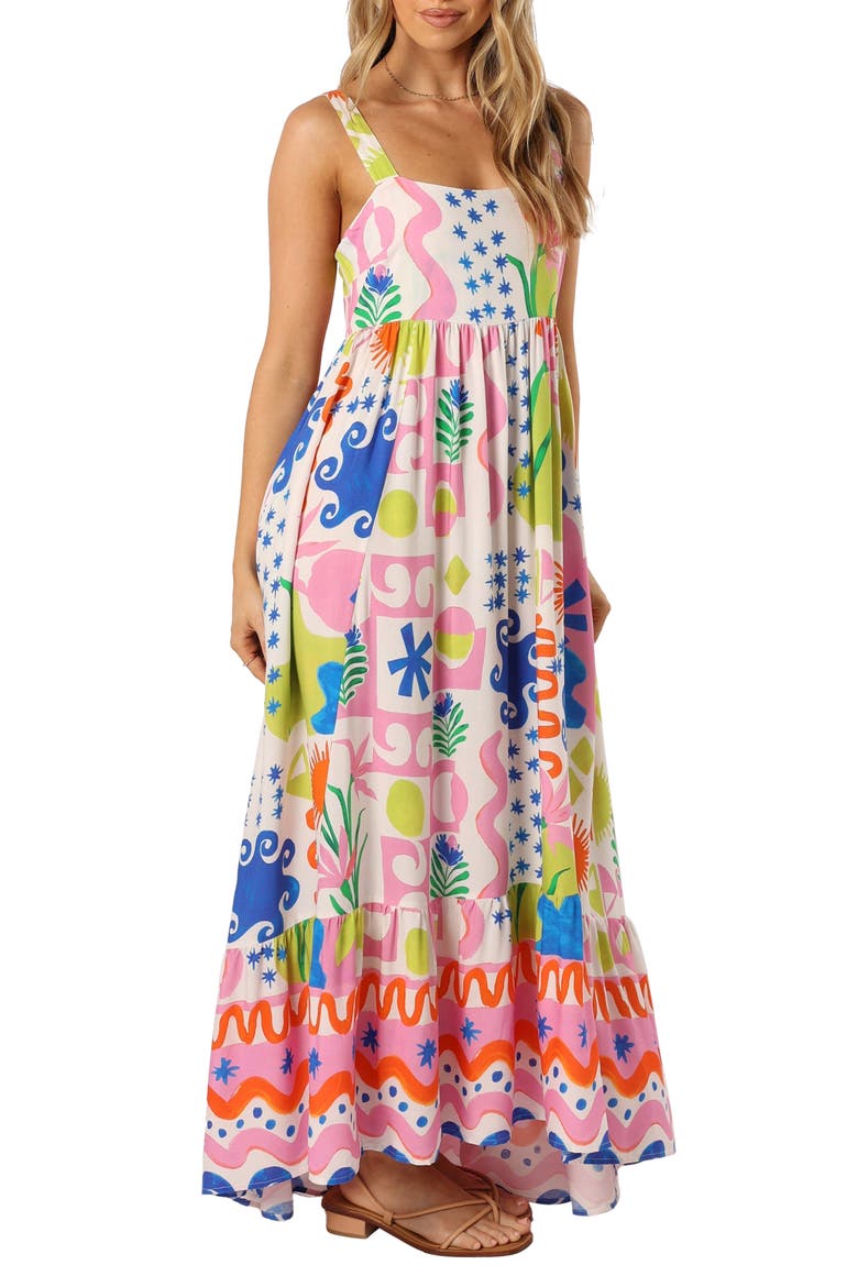 Greer Print Maxi Dress, Main, color, MERCEDES PRINT