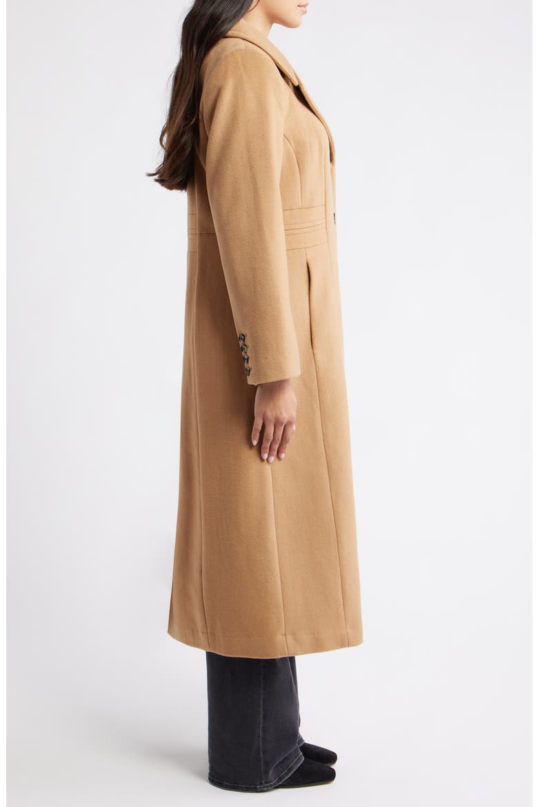 Wool Blend Longline Coat, Alternate, color, CAMEL