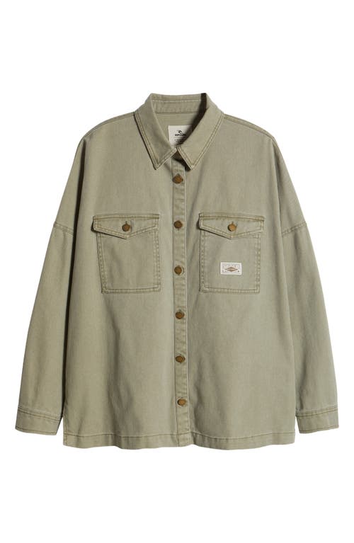 Rip Curl San Carlos Embroidered Cotton Twill Jacket In Sage