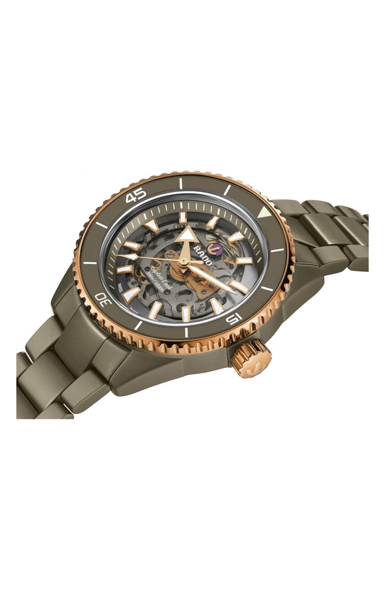 RADO Captain Cook High Tech Ceramic Bracelet Watch, 43mm, Alternate, color,