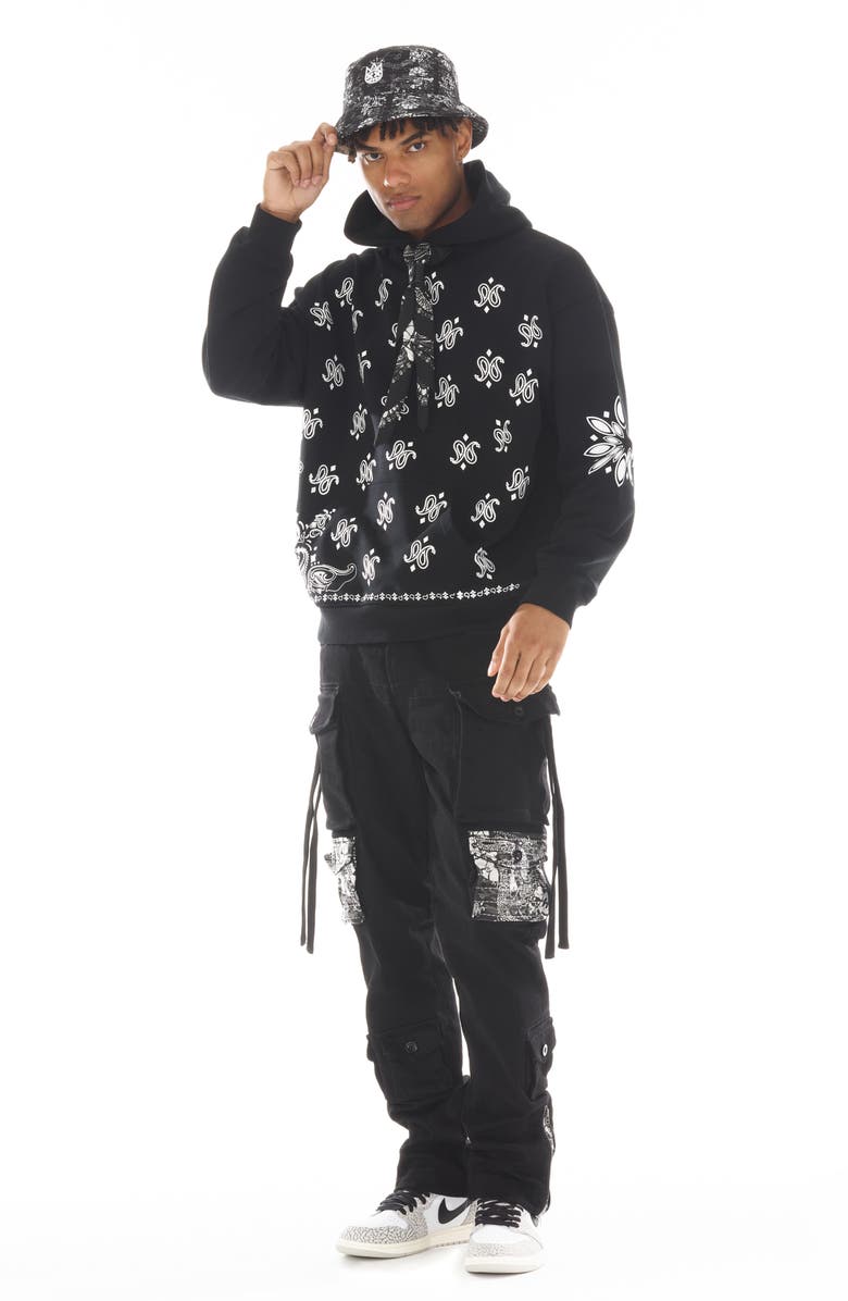 Cult of Individuality Paisley Cotton Graphic Hoodie, Alternate, color, Paisley