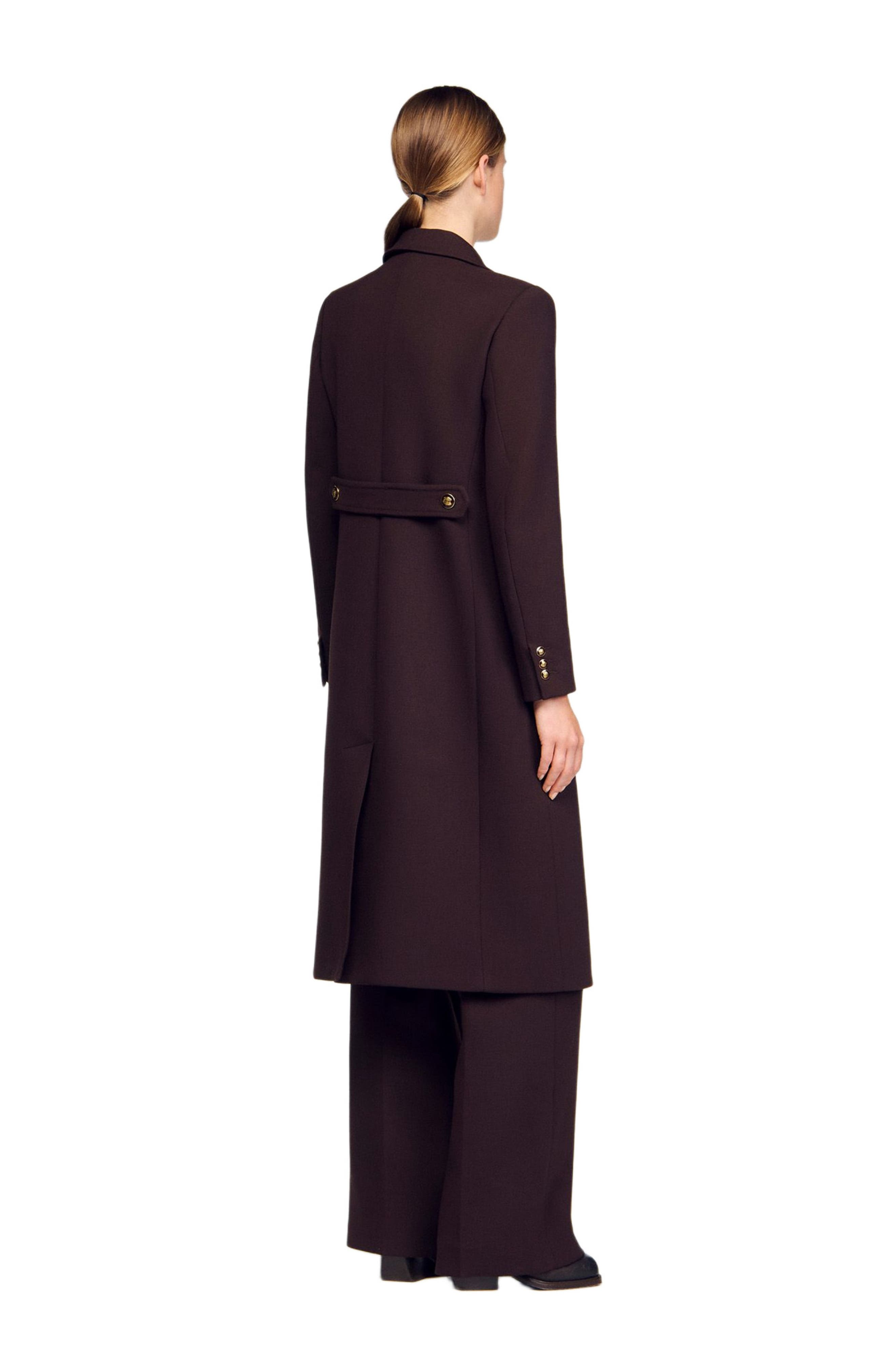Structured long double-breasted coat - image 2