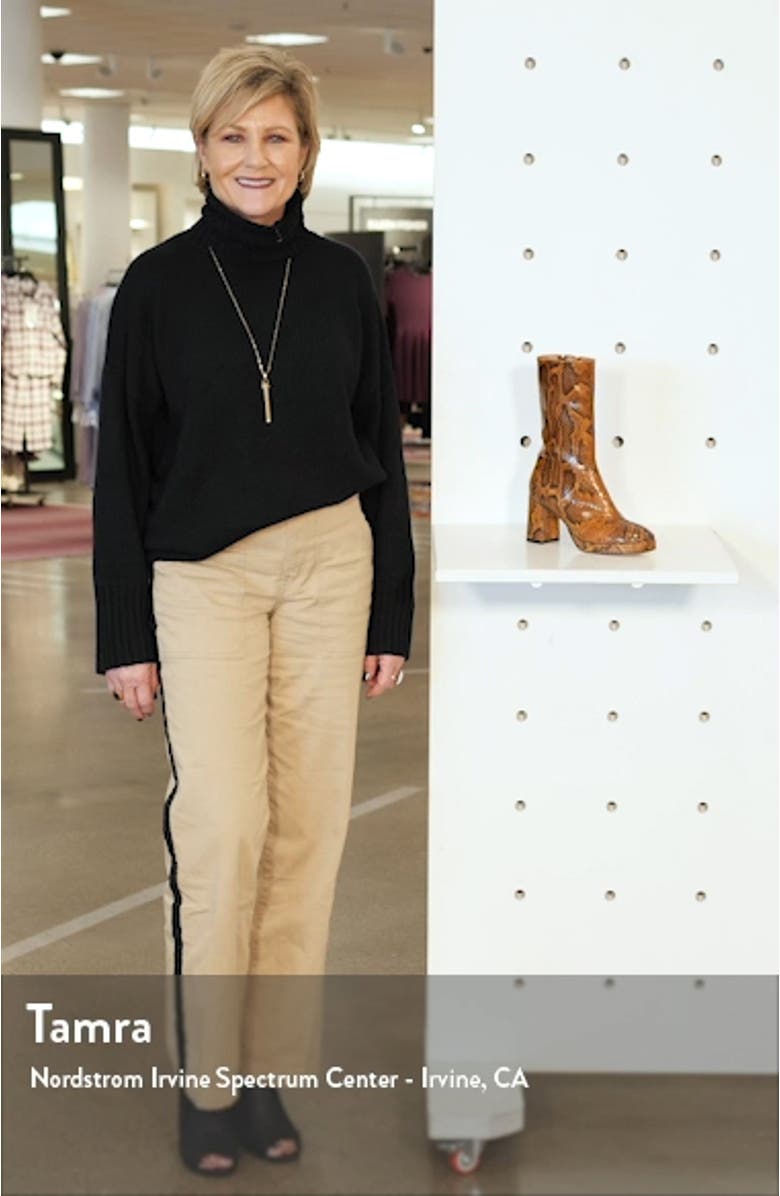 Carlota Snake Embossed Bootie, sales video thumbnail