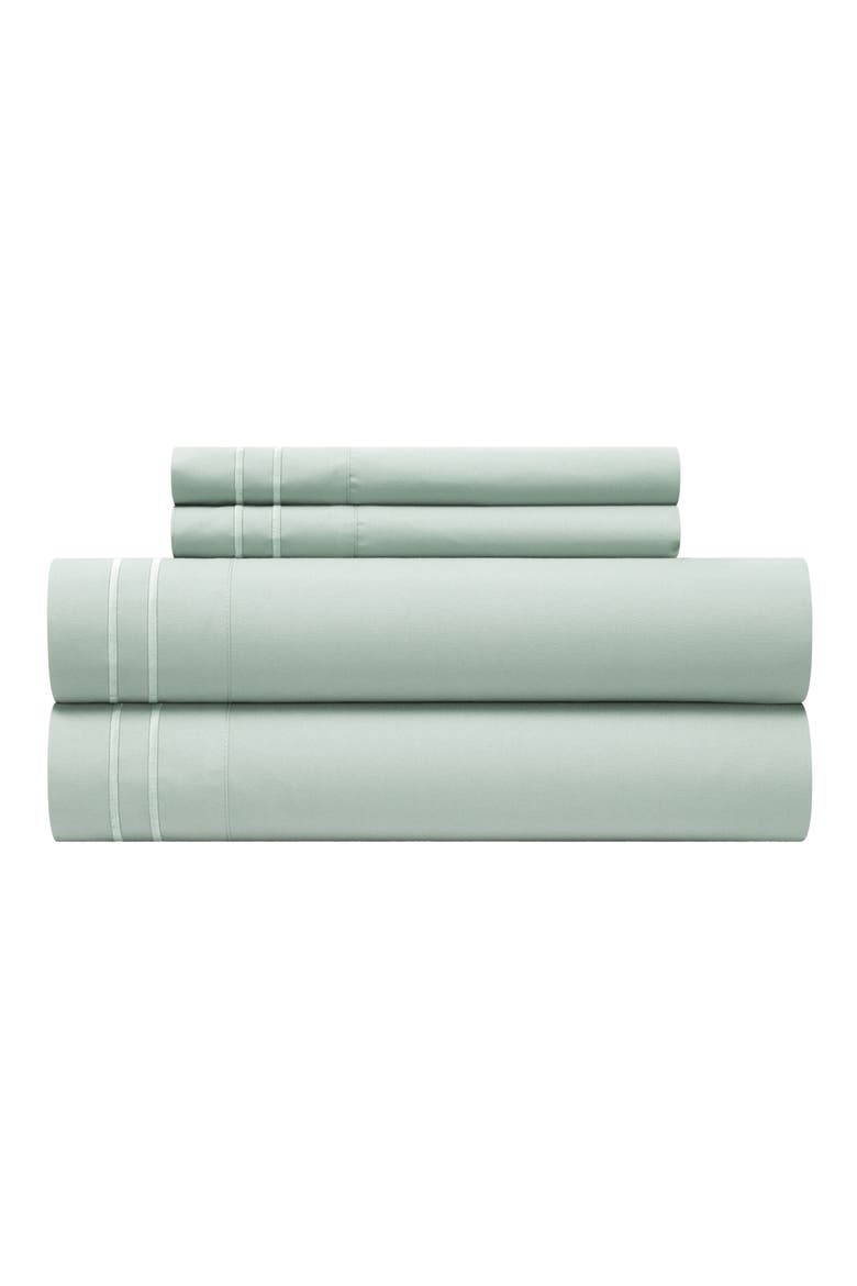 Savana Dual Stripe Sheet Set - Twin, Main, color, GREEN
