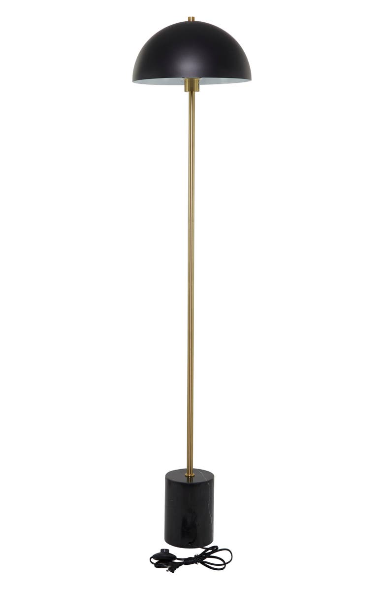 GINGER BIRCH STUDIO Black Metal Contemporary Floor Lamp, Alternate, color, 
