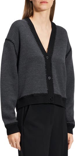 Theory Blanket Stitch Detail Merino Wool Cardigan | Nordstrom Theory Blanket Stitch Detail Merino Wool Cardigan | Nordstrom