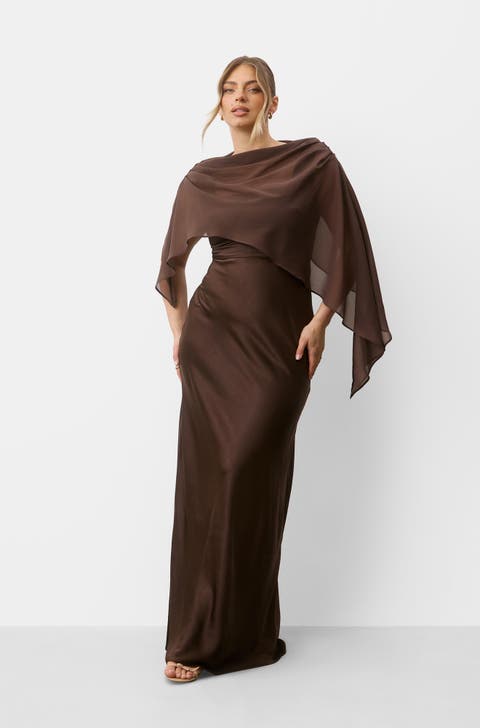 Square Neck Satin Bridesmaid Dress