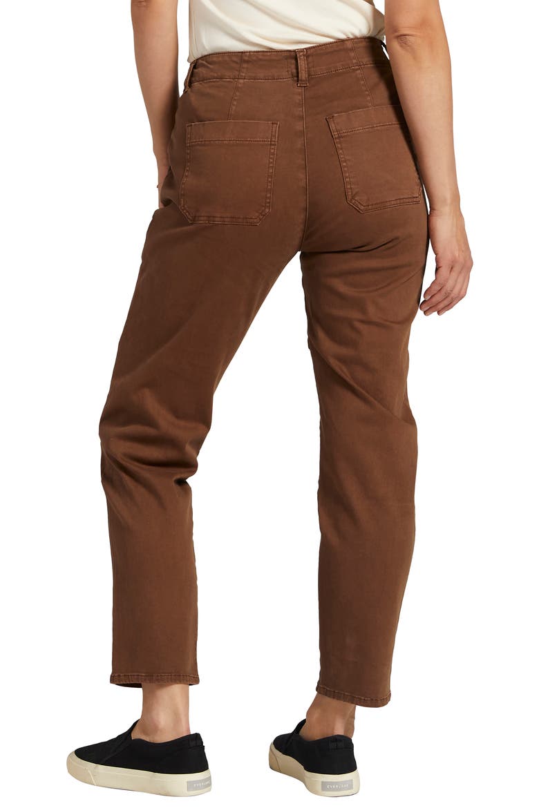 Utility High Waist Tapered Ankle Pants, Alternate, color, BROWN