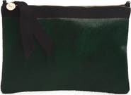 Clare V. Flat Genuine Calf Hair Clutch