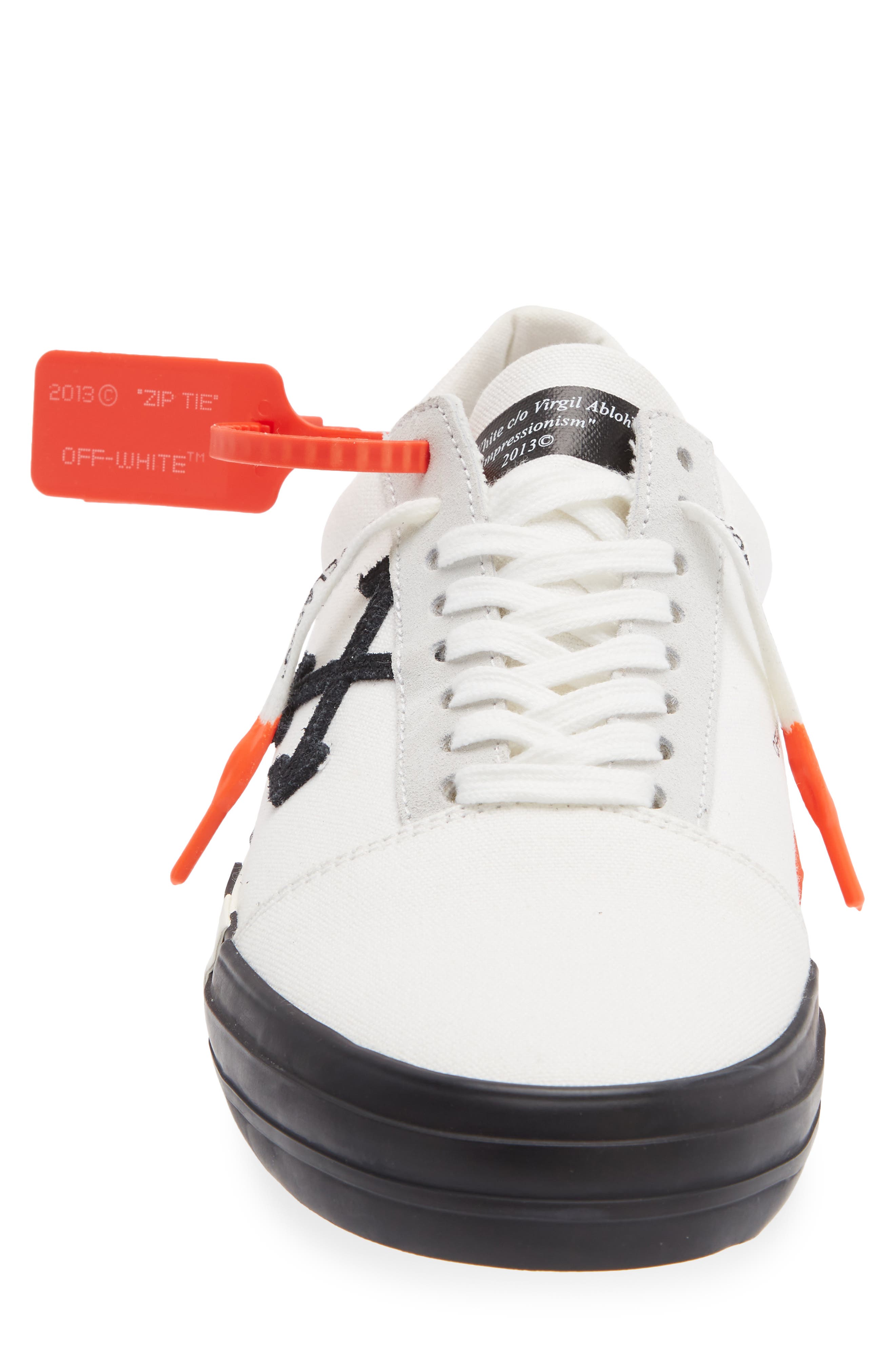 Off-White <p>Low Vulcanized Striped Sneaker (Women)</p>, Alternate, color, 