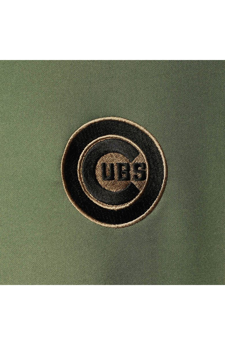 LEVELWEAR Men's Levelwear Olive Chicago Cubs Delta Pursue Quarter-Zip Jacket, Alternate, color, 